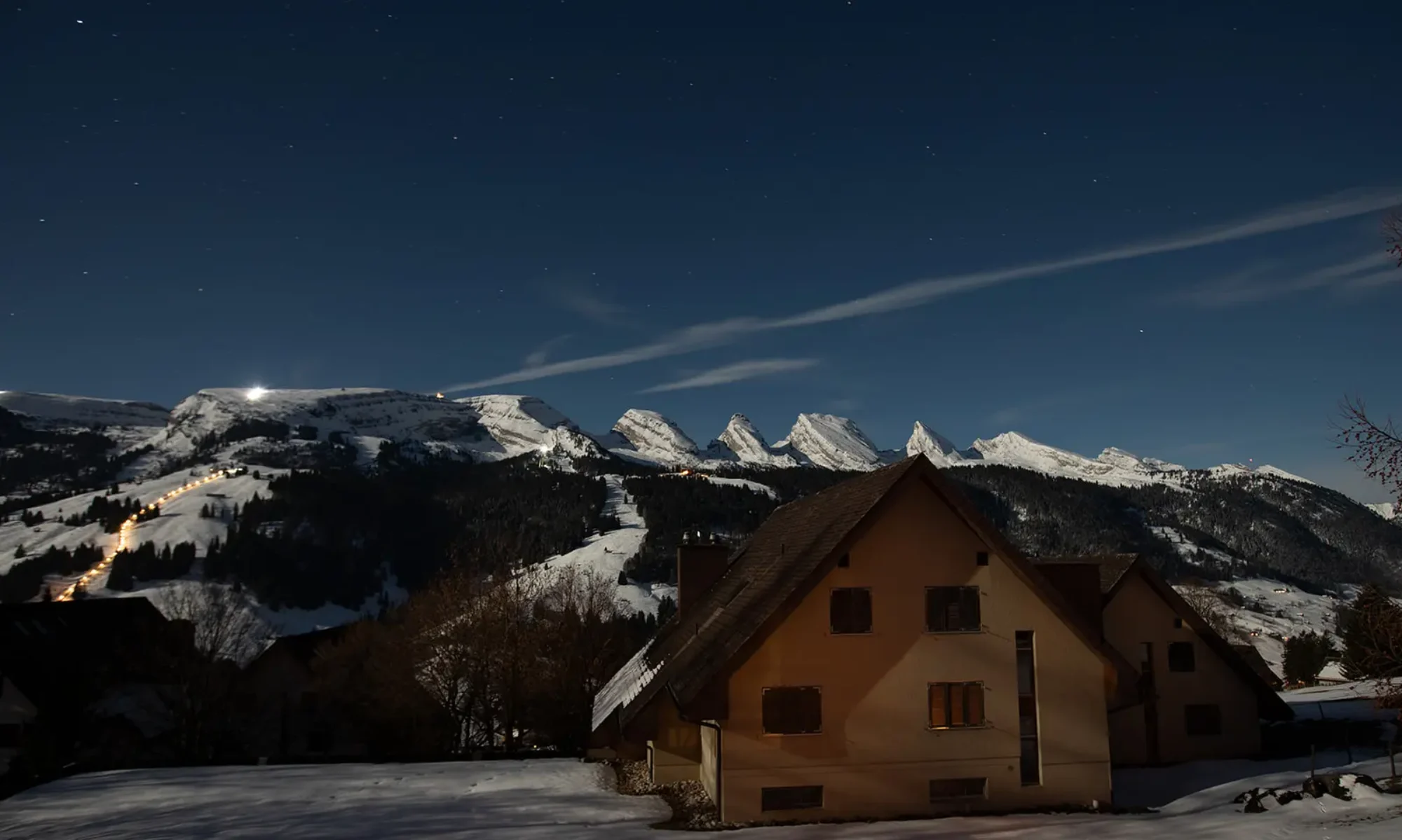 Unterwasser Churfirsten skiing Night